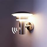 Was Sie Erhalten Können: Hochwertige Wandleuchte aus Edelstahl mit PIR, schnelles Einkaufserlebnis, 2 Wochen Rückerstattungsgarantie (nicht künstlich), 2 Jahre Garantie und freundlicher Kundenservice.