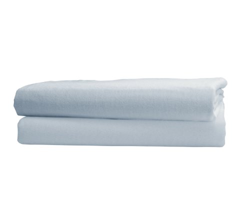 Lollipop Lane Single Jersey Fitted Sheets for Pram (Pack of 2, Perwinkle Blue)