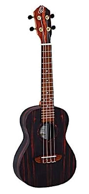 Ortega RUEB-CC Concert ukulele avec un corps en ébène et un gigbag