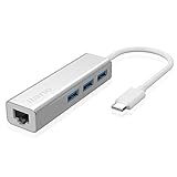 Plug & Play: Das zentrum ist eine externe type-c combo, die kombiniert drei usb 3.0 und ethernet - port. damit können sie bequem zu verbinden type-c geräte wie laptop, externe festplatten.es erfordert keine software oder komplizierte installation.