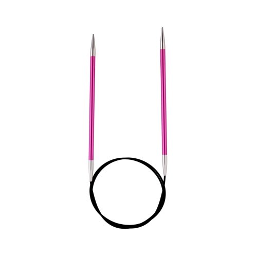 Knit Pro 150 cm x 5,00 mm Aluminium Zing Rundstricknadeln Stricknadeln, Pink
