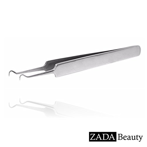 Original ZADA Beauty Mitesserentferner aus chirurgischem Edelstahl – Pickel-Entferner Blackhead Tweezer Gebogene Nadel - 2