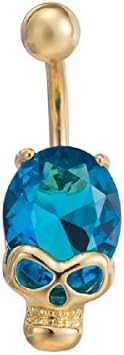 Villexun Body Jewelry Skull Head Crystal Navel Belly Piercing Button Bar Rings Barbell Ball Body nombril piercing ombligo