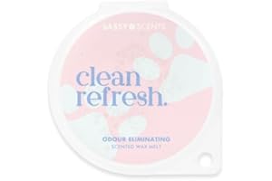 SASSY SCENTS Clean Refresh - Odour ELIMINATING - Strong Scented Wax Melt - Organic Soy Blend Wax Melts - Luxurious, Long-Lasting Fragrances for Any Living Space - Vegan Friendly- 50g