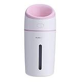 【LUZ DE NOCHE LED】Con un clic del botón, su humidificador puede convertirse en una luz de noche relajante, ideal para cuartos de bebés y niños. La boquilla giratoria de 360° le permite dirigir la niebla fría en cualquier dirección deseada, lo que la hace perfecta para dormitorios, cocinas y otras habitaciones de tamaño mediano.