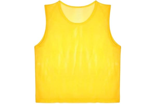 VGEBY1 Paquet de 12 Gilets d'entraînement d'entraînement Scrimmage Mesh Maillot de Foot Gilets Respirants pour Adultes, Bavoirs