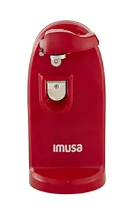 IMUSA USA Electric Can Opener with Bottle Opener and Knife Sharpener, Red