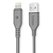 Tizum 8 Pin Lightning to USB Premium Power Grid Cable (4 ft / 1.2 mtr) Quick Charging & Data Sync Cable (Gray) RS.299.00