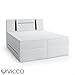 Produktbild OSKAR Design Boxspringbett LED Doppelbett Bett Hotelbett Ehebett 180x200 cm weiß