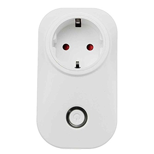 Preisvergleich Produktbild Elenxs Intelligente Buchse, Kabelloser Fernbedienungsstecker, Funktioniert mit Alexa, Steuern Sie Ihre Geräte von überall über APP (EU Plug)