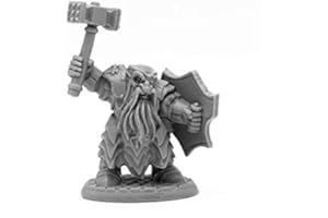 Pechetruite 1 x Dark Dwarf Striker - Reaper Bones Miniatura per Gioco di Ruolo Guerra - 44107