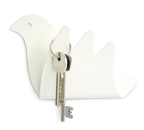 j-me JMEBIRD-WALL bird Wandhalter, Metall, 9,5 x 3,8 x 14,6 cm, weiß - 3