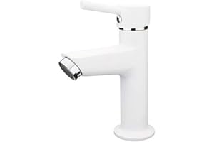 ATCO® Kaltwasser Armatur NINO Waschtischarmatur Kaltwasserarmatur Ventil Standventil Kaltwasserhahn Wasserhahn Waschtisch Waschbecken Einhebel Bad Gäste-WC Garten Camping weiss