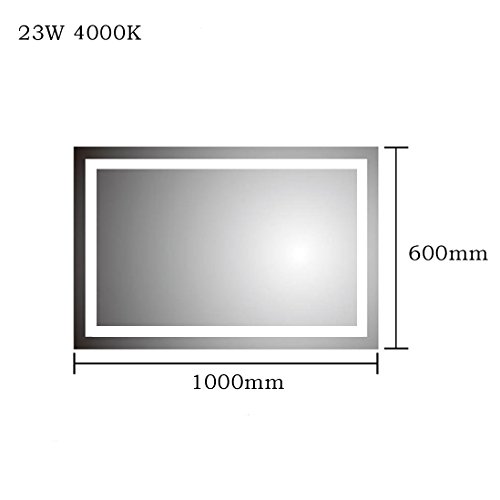 Anten® LED Badspiegel mit Beleuchtung 23W neutralweiß IP44 Badezimmerspiegel mit Schalter 60×100 cm - 3