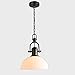 Produktbild Retro Industrie E27 Eisen Pendelleuchten AC230V Leuchtmittel Kronleuchter,LED Hängeleuchte Glas Halbkugelform Hängelampe,Milch weiß Glas Lampenschirm,Für Esszimmer Café Bars Usw(Durchmesser:30 cm)