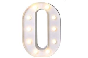 Yuna Lettere Luminose LED Lettere Decorative a LED Lettere dell'alfabeto Bianco (O)