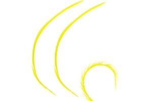 GREGORY CRAFTS & GIFTS Yellow Biot Feathers x 3 - Millinery hat, fascinator, wedding decoration - long feathers