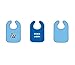 Pack of 3 Boys Blue Cotton Baby Bibs with Cute Design Perfect for Newborn Skin
