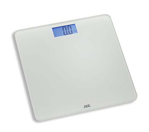 ADE Digitale Personenwaage BE 1507 Lilly. Elektronische Badezimmerwaage mit eleganter Wiegefläche aus gehärtetem Sicherheitsglas. Zur genauen Gewichtsbestimmung bis 180 kg. Inklusive Batterie. Weiß - 3