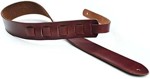 San Leandro Strap LB-114 Leather Guitar Strap, Brown