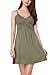 Price comparison product image Giorzio Women Lace Chemise Strappy Nightie Nightdress Nightgown Nightwear Sleepwear V Neck (Green,M)