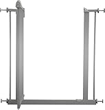 IB-Style – Treppengitter / Türgitter MIKA | Erweiterbar durch Verlängerungen | 75 – 175 cm | Auto-Close – automatisches Schließen | 90° Fixierung | Metall Silbermatt| Spannbreite 75 – 85 cm - 3