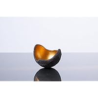 Lichtschale gold, Größe XS, Beton schwarz | Unikat handmade | Geburtstagsgeschenk | Einzigartiges Geschenk zum Muttertag | Ostern