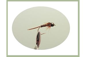 TROUTFLIESUK NYMPHS Pheasant Tail Nymph, Trout or Grayling Flies, 6 Pack Tungsten Bead. Choice of Sizes