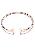 Happiness Boutique Damen Offener Armreif Rosegold Titan | Offenes Armband Minimalist Armschmuck für Frauen Titanschmuck Happiness Boutique Damen Offener Armreif Rosegold Titan | Offenes Armband Minimalist Armschmuck für Frauen Titanschmuck