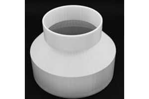 PROFESSORPRINTS Round Ducting Reducer 150mm to 100mm - 6 to 4 inch Duct Pipe Reduction Coupler for Extractor Fans, Cooker Hood Tumble Dryer Ventilation