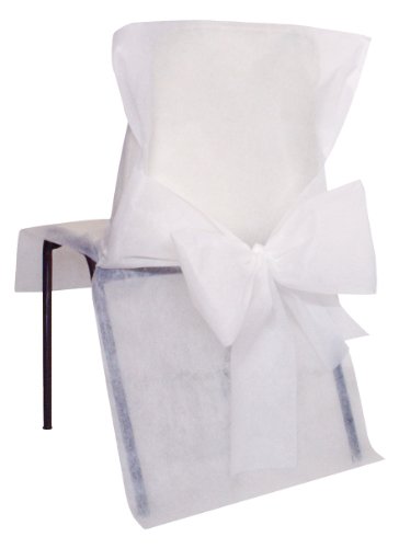 Stuhlhussen Vlies weiß Einweghussen für Hochzeit, Party und Event 10 Stück Palandi®