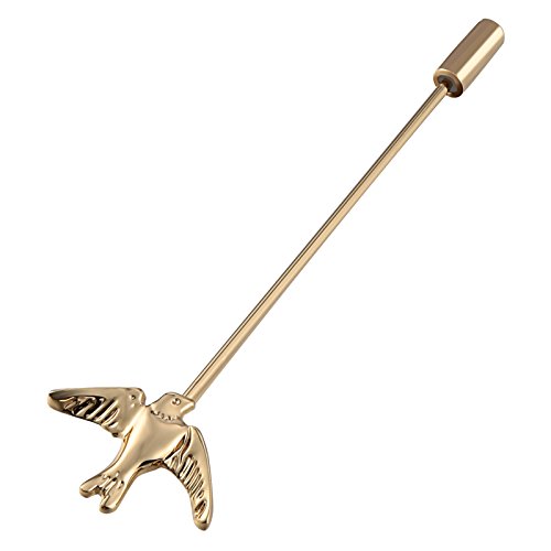 Epinki Stainless Steel Bird Shape Gold Brooch for Women Bussiness Wedding Gift-with Gift Box