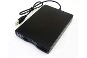 CAMKPELL 1.44 MB Floppy Disk 3.5" USB External Drive Portable Floppy Disk Drive Diskette FDD For Laptop Desktop PC - Black