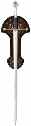Schwert Anduril Herr der Ringe Filmreplik Dekoschwert Flamme des Westens Nachbildung mit Wandplatte 134 cm - 2