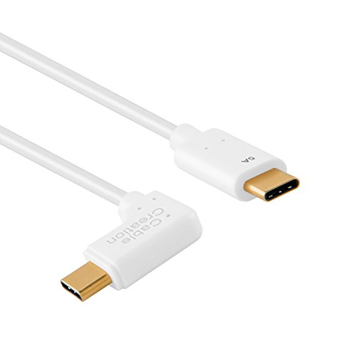 USB Typ C Kabel (5A), CableCreation USB 2.0 USB C zum linken Winkel USB C Kabel für neues Macbook (Pro), Google ChromeBook Pixel, Nexus 5X / 6P, & More, 6 Feet / 1.8M, Weiß - 4