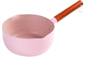 MASYRT Pentola Antiaderente in Stile Giapponese per Latte, Pasta, Zuppe, Salse, Alimenti per Bambini, Pentole (Rosa 18 cm)