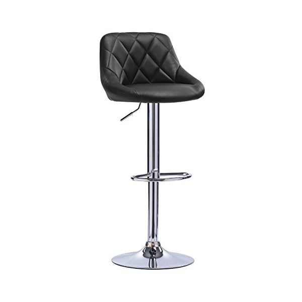 WOLTU #972 Bar Stools White Bar Chairs Breakfast Dining Stools for Kitchen Island Counter Bar Stools Set of 2 pcs Leatherette Exterior - Image 5