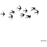 Wandaufkleber SCHWALBEN Wandtattoo Wandsticker
