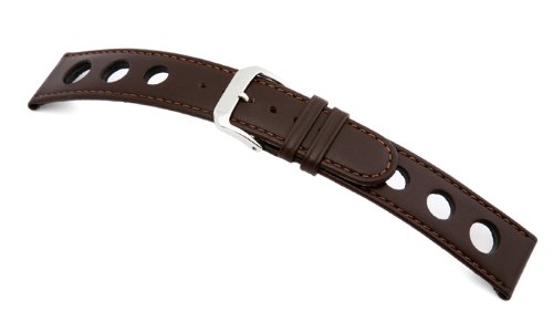 RIOS1931 Uhrenarmband Ecco Racing Mokka Bandanstoss 20 mm Medium RIOS1931 Uhrenarmband Ecco Racing Mokka Bandanstoss 20 mm Medium