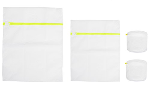 Preisvergleich Produktbild Wäschebeutel Wäschenetz Reise, Dessous, Unterwäsche mit Reißverschluss 4er Set