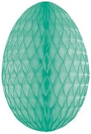 Paper Fantasies - Tissue Paper Honeycomb Egg Shaped Decoration 28cm - Mint Green #5625-013