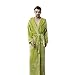 Produktbild WL Bademantel für Damen Herren mit Kapuze, Frottee Morgenmantel, Saunamantel lang Unisex Bath-Robe XS bis XXXL,greenmale,M