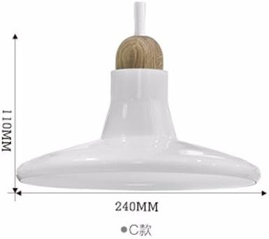 Jubaopen Wooden Crystal Glass Retro Chandelier Bar Counter Bedroom Corridor, White C Section 24 * 11cm