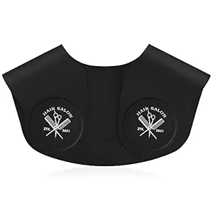 Noverlife Salon Hair Dye Collar, Clasp Design Hair Dye, Waterproof Silicone Stylist Cutting Collar Rubber Neck Wrap Professional Hairdressing Hair Cutting Pad - Black