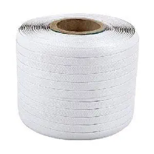 AMPLE EMPORIUM PP BOX STRAPP ROLL FOR SEMI AUTOMATIC OR MANUAL MACHINE- 1ROLL HIGH STRENGTH - 2KG - 12MM (White)