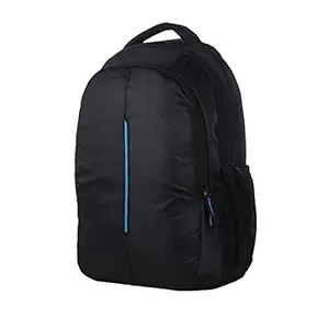 Ephemeral Casual Waterproof Laptop Bag/Backpack for Men Women Boys Girls/Office School College Teens & Students (Black/Blue)