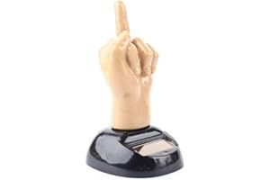 Cldaisy Car Dashboard Solar Powered Mid Finger Shaking Toy Dancing Figure Toy Decorative Toy Figures Playsets Kits