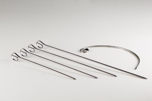 Menz Grillspieß 250 mm, 20 Stück, Rostfreier Edelstahl – Qualitätsprodukt MADE IN GERMANY – Kostenlose Lieferung - 2