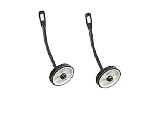 ShreNik Bicycle Training 24T Wheels Side Supporter Rod Type for Junior Cycles Tyre Size 24 x 1.75/2.125/2.35/2.40 (Black) - Set of 2