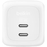 Belkin SmartProtect 2 Portlu USB-C Şarj Cihazı 67 W, &ccedil;ift portlu GaN şarj cihazı, 2 m USB-C kablo dahildir, MacBook, iPhone 1